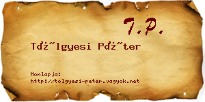 Tölgyesi Péter névjegykártya