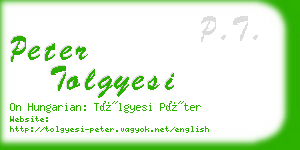 peter tolgyesi business card